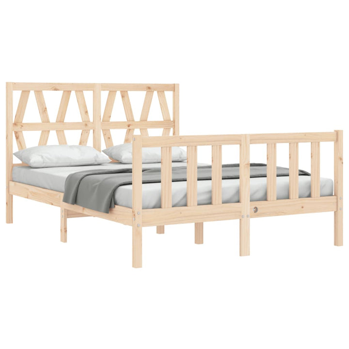 sengeramme uden madras 140x200 cm massivt fyrretræ