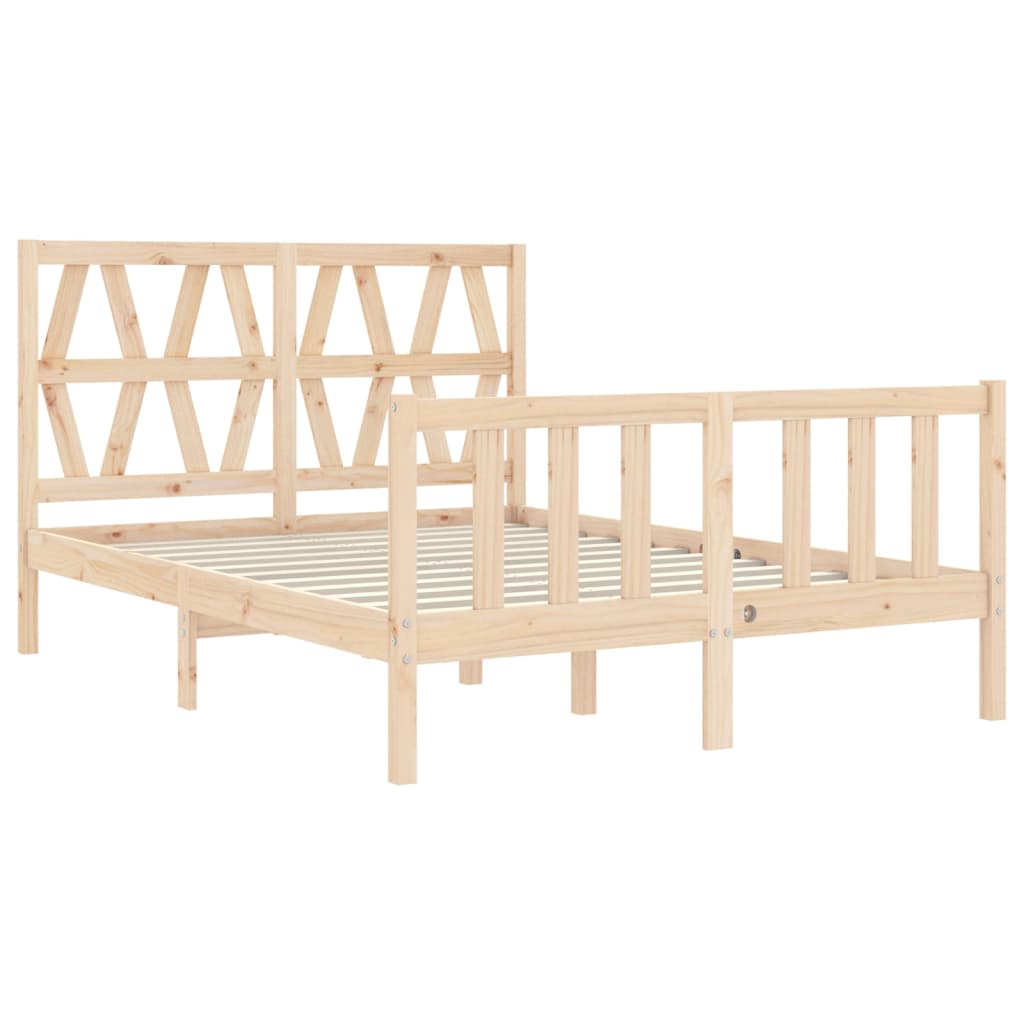 sengeramme uden madras 140x200 cm massivt fyrretræ