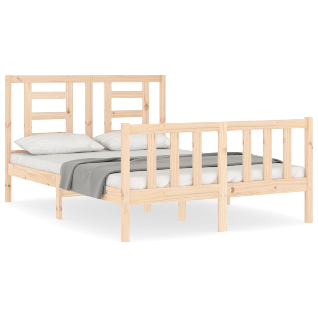 sengeramme uden madras 140x200 cm massivt fyrretræ