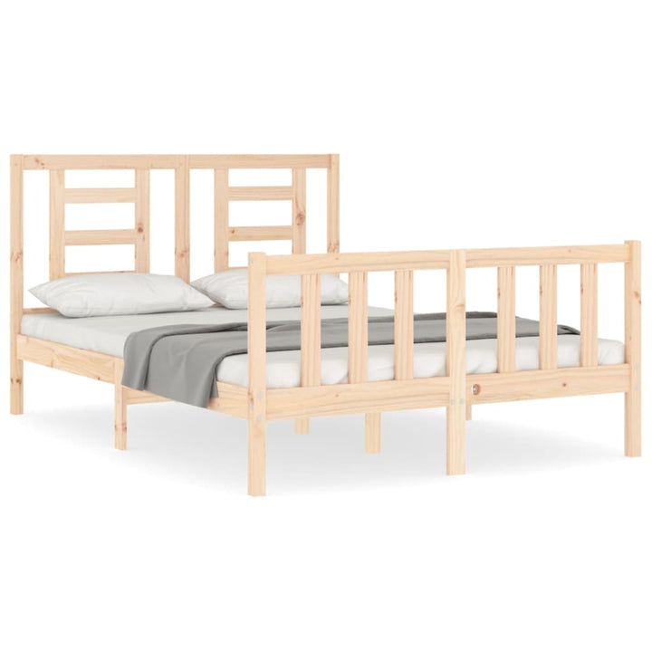 sengeramme uden madras 140x200 cm massivt fyrretræ