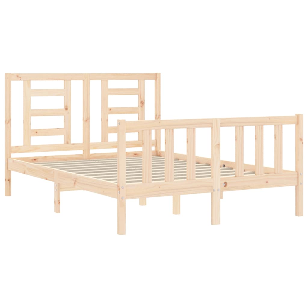 sengeramme uden madras 140x200 cm massivt fyrretræ