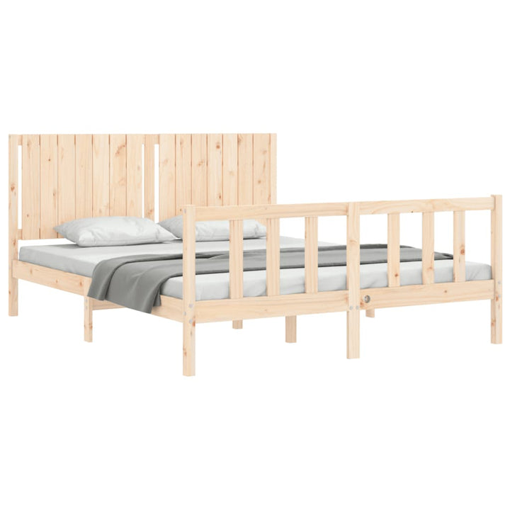 sengeramme uden madras 160x200 cm massivt fyrretræ