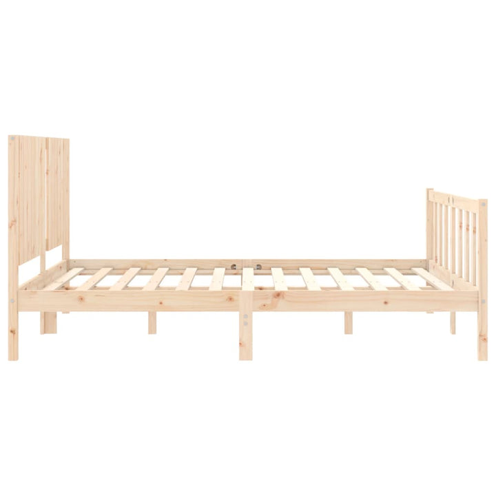 sengeramme uden madras 160x200 cm massivt fyrretræ