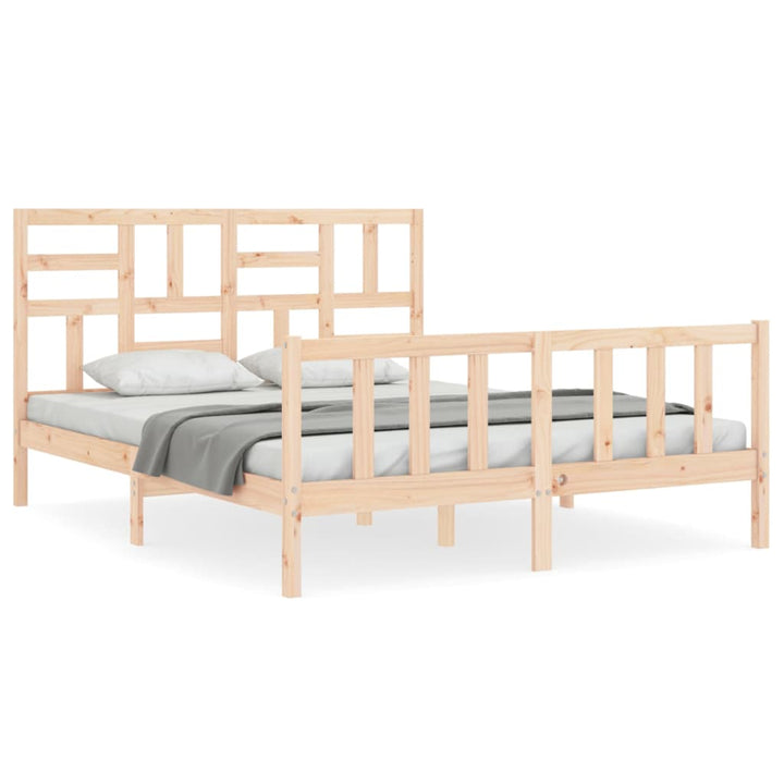 sengeramme uden madras 160x200 cm massivt fyrretræ