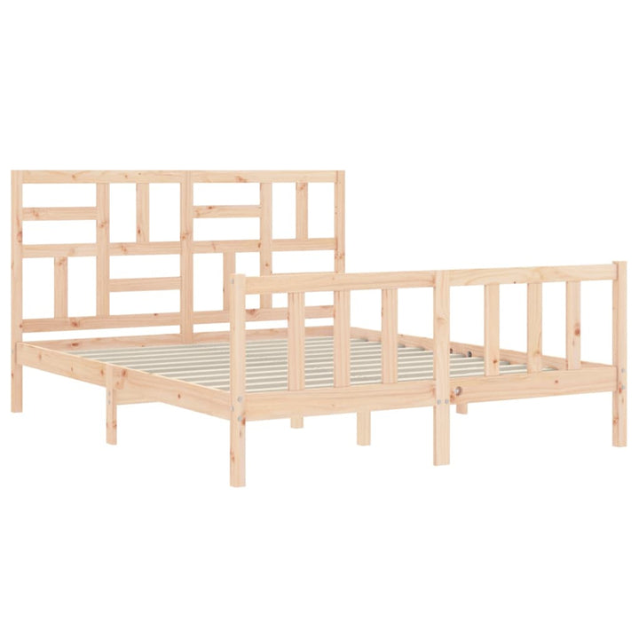 sengeramme uden madras 160x200 cm massivt fyrretræ