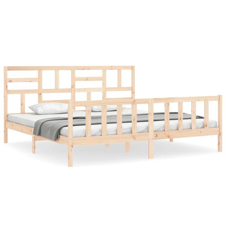 sengeramme med sengegavl Super King Size massivt træ