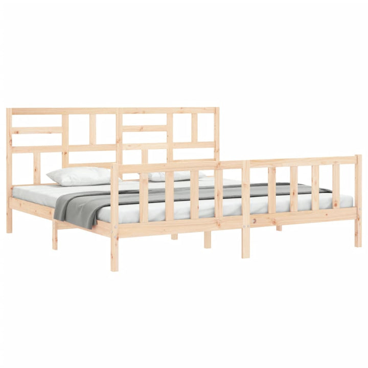 sengeramme med sengegavl Super King Size massivt træ