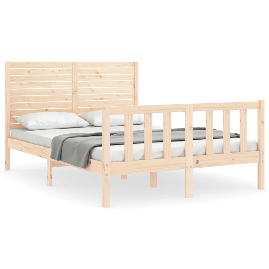 sengeramme uden madras 140x200 cm massivt fyrretræ