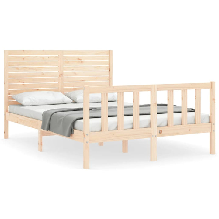 sengeramme uden madras 140x200 cm massivt fyrretræ