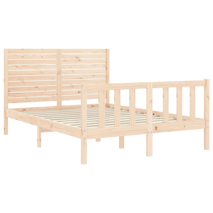sengeramme uden madras 140x200 cm massivt fyrretræ