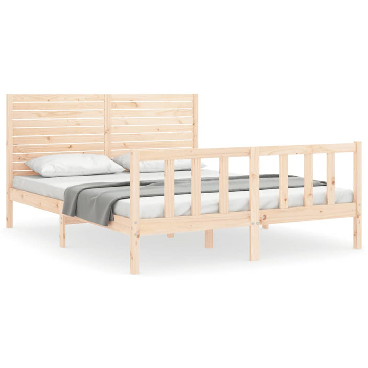 sengeramme uden madras 160x200 cm massivt fyrretræ