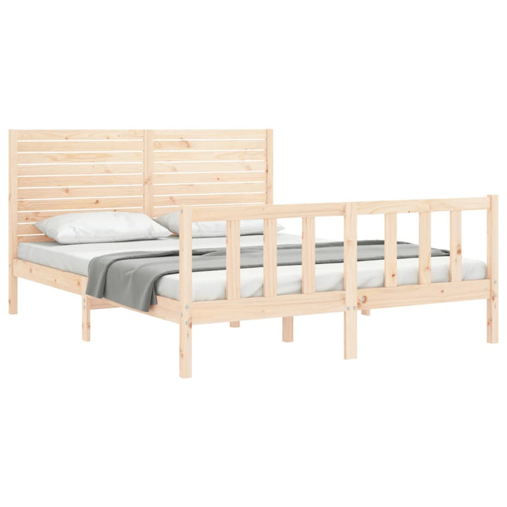 sengeramme uden madras 160x200 cm massivt fyrretræ