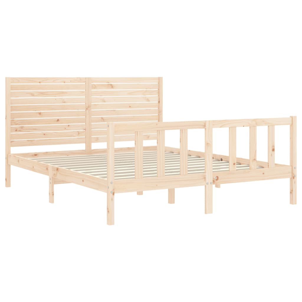 sengeramme uden madras 160x200 cm massivt fyrretræ