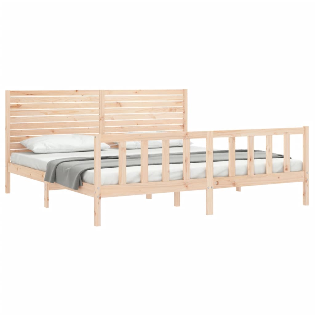 sengeramme med sengegavl Super King Size massivt træ