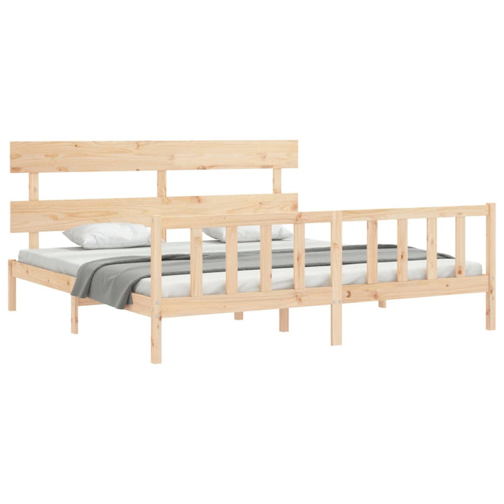 sengeramme med sengegavl Super King Size massivt træ
