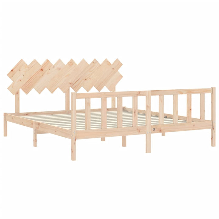 sengeramme med sengegavl Super King Size massivt træ