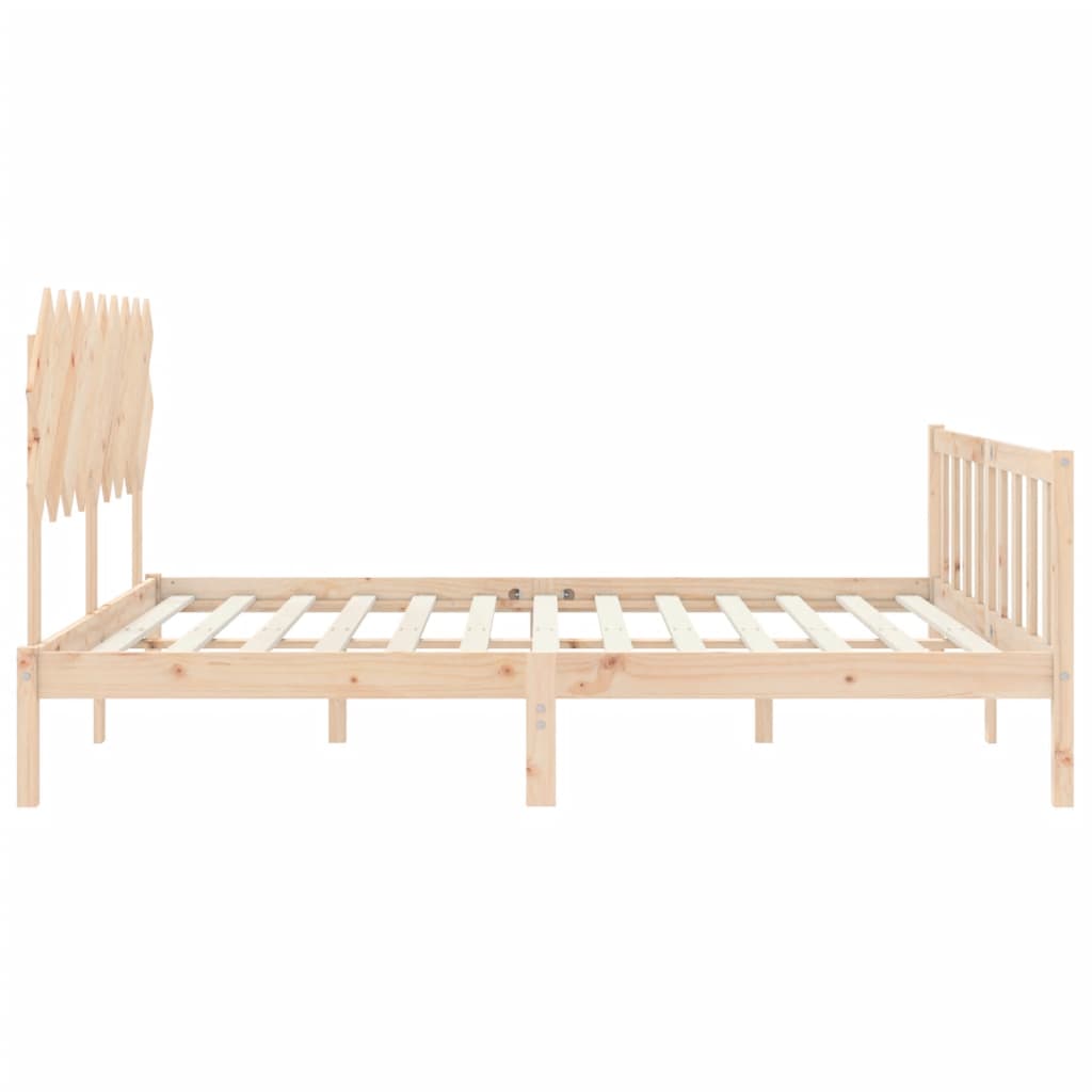 sengeramme med sengegavl Super King Size massivt træ