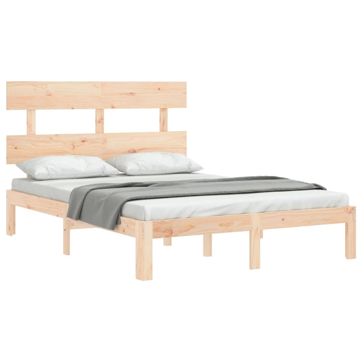 sengeramme med sengegavl Small Double massivt træ