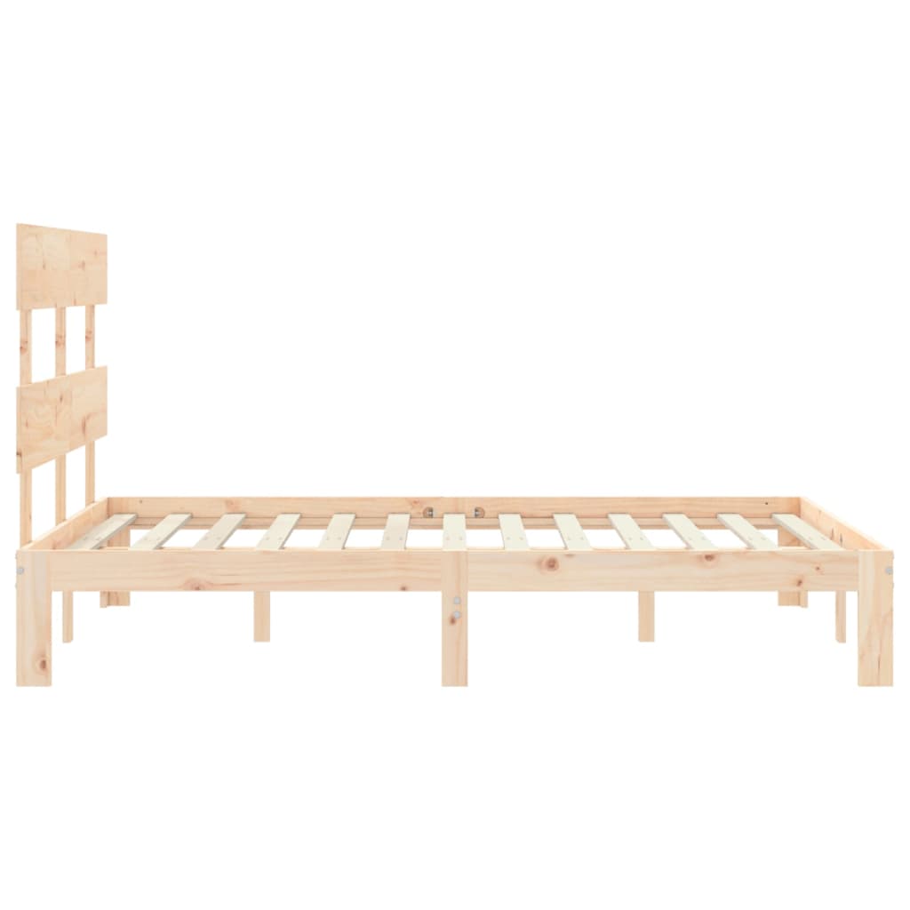 sengeramme med sengegavl Small Double massivt træ