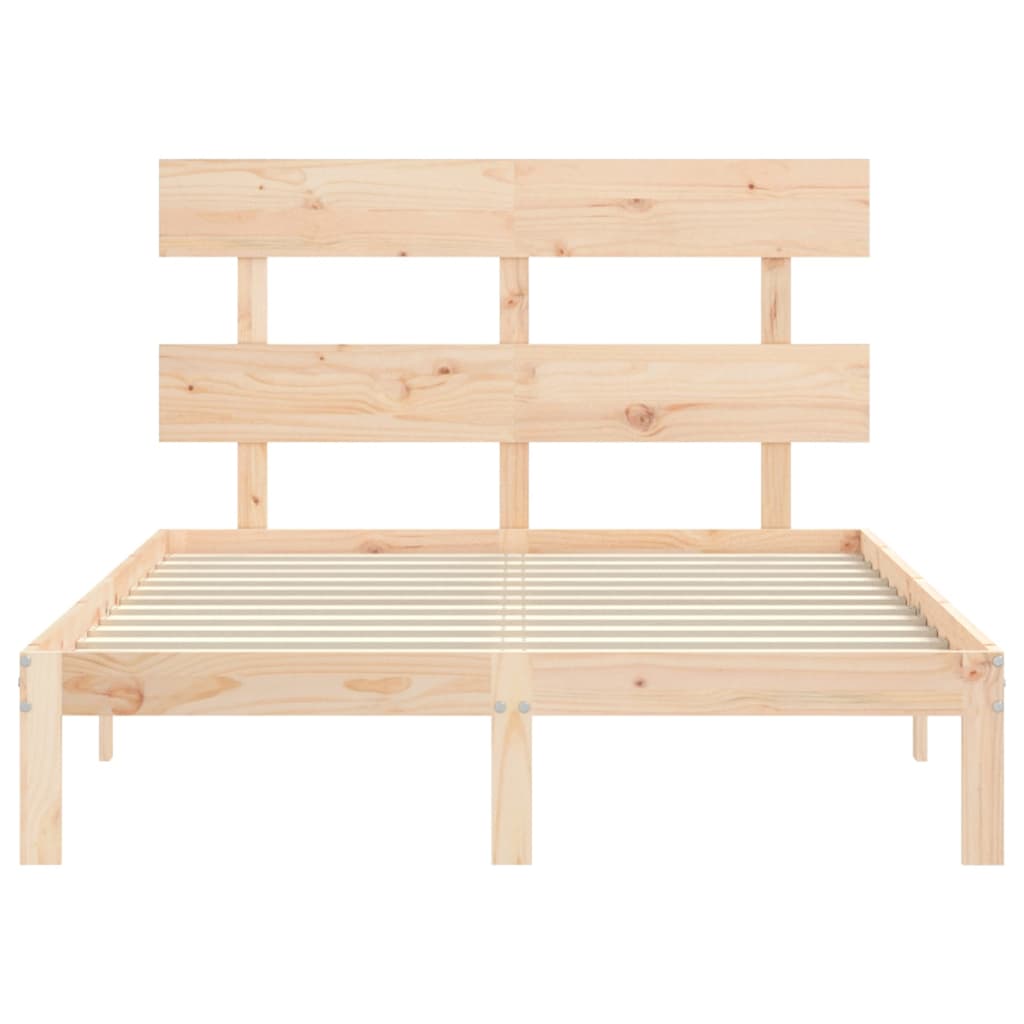 sengeramme uden madras 140x190 cm massivt fyrretræ