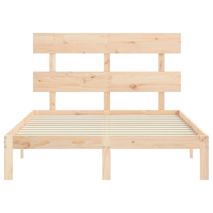 sengeramme uden madras 140x190 cm massivt fyrretræ