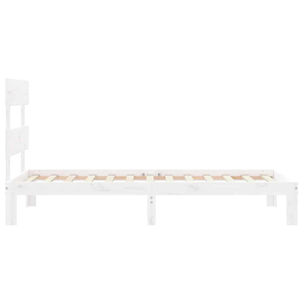 sengeramme uden madras 90x200 cm massivt fyrretræ hvid