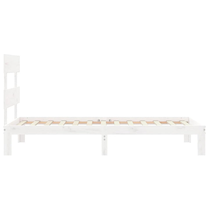 sengeramme uden madras 90x200 cm massivt fyrretræ hvid