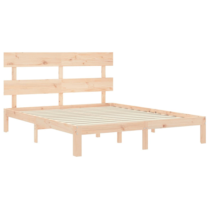 sengeramme uden madras 160x200 cm massivt fyrretræ