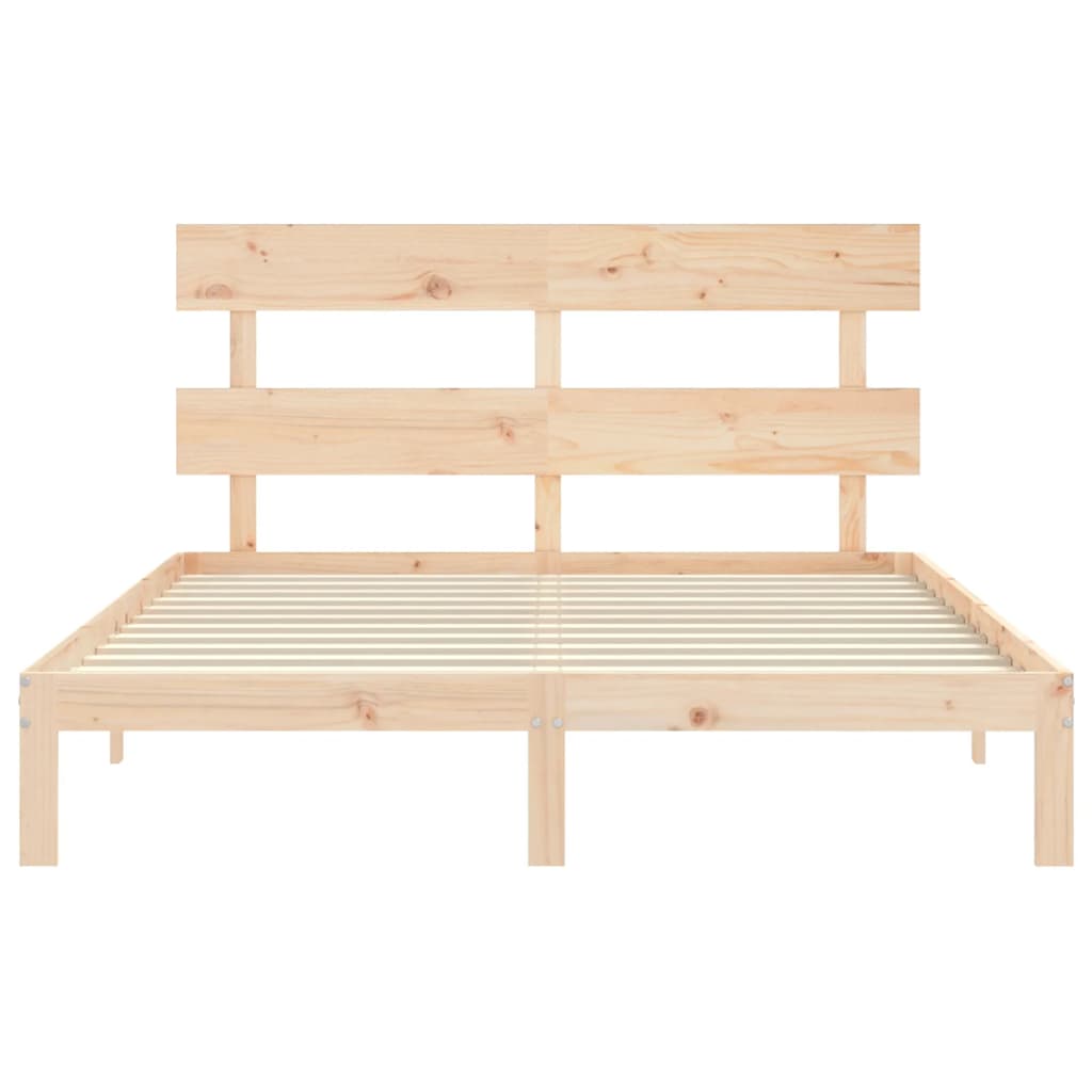 sengeramme uden madras 160x200 cm massivt fyrretræ