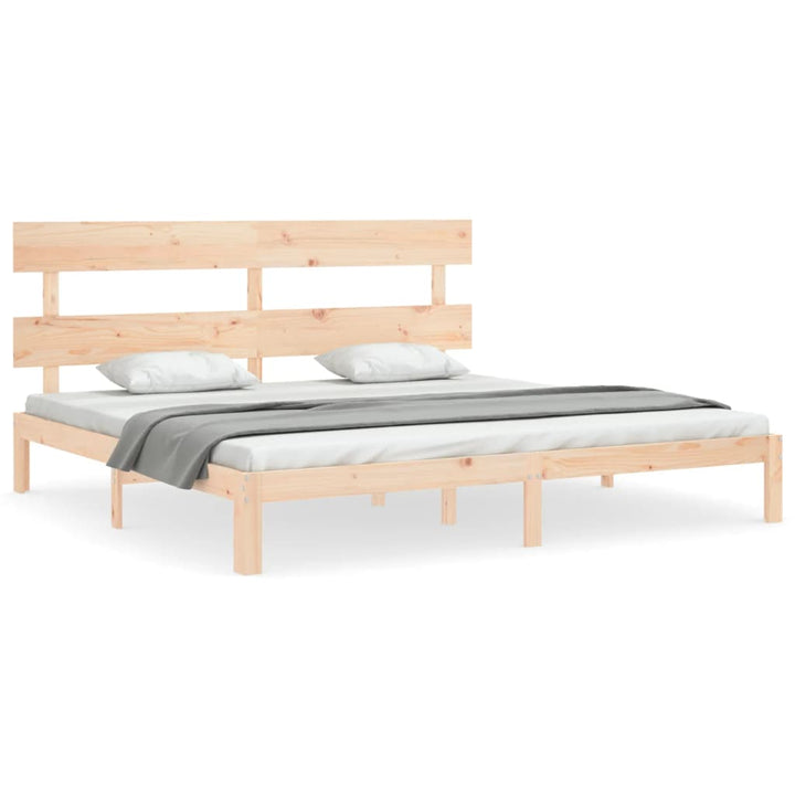 sengeramme uden madras 200x200 cm massivt fyrretræ