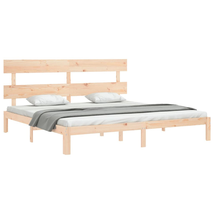 sengeramme uden madras 200x200 cm massivt fyrretræ