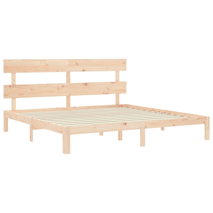 sengeramme uden madras 200x200 cm massivt fyrretræ