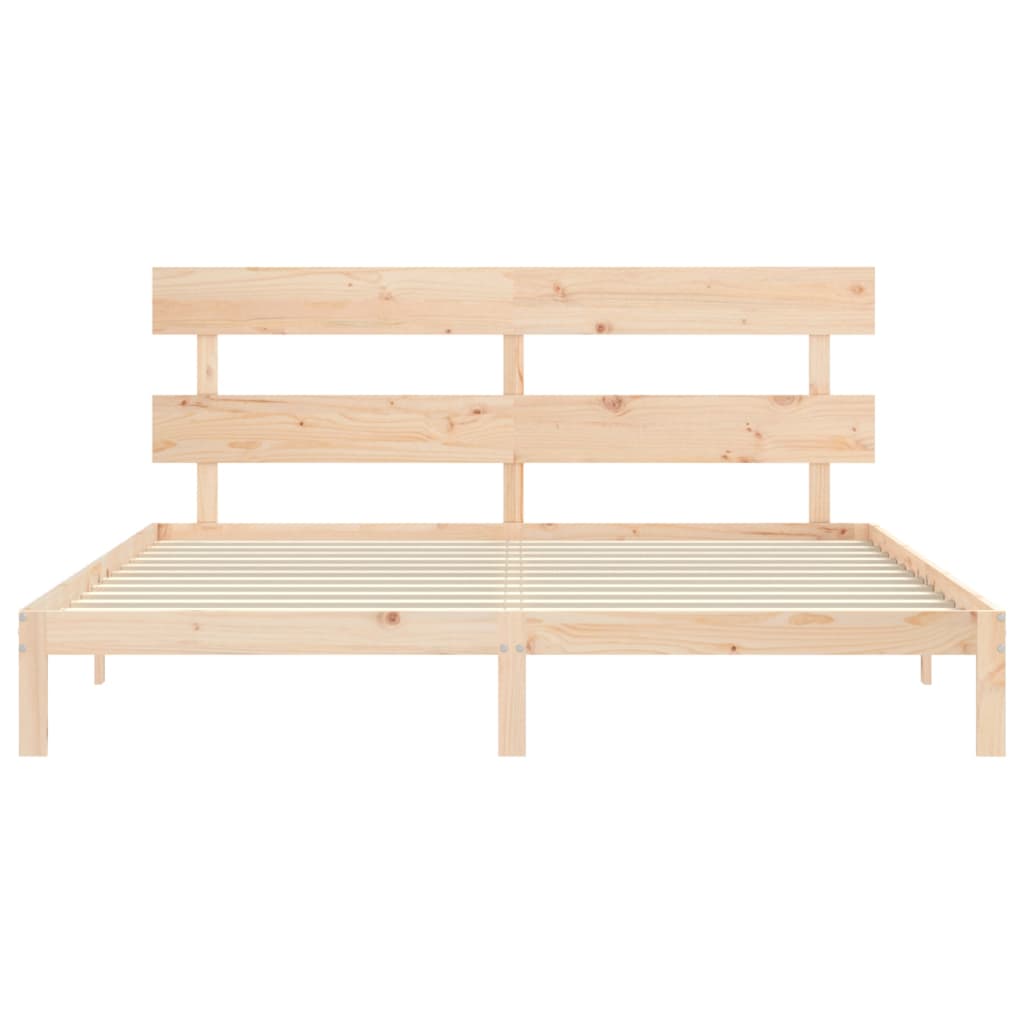 sengeramme uden madras 200x200 cm massivt fyrretræ