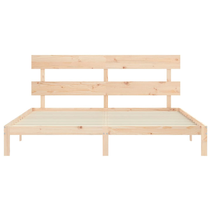sengeramme uden madras 200x200 cm massivt fyrretræ