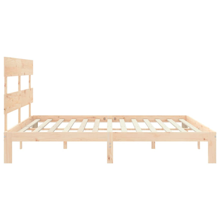 sengeramme uden madras 200x200 cm massivt fyrretræ
