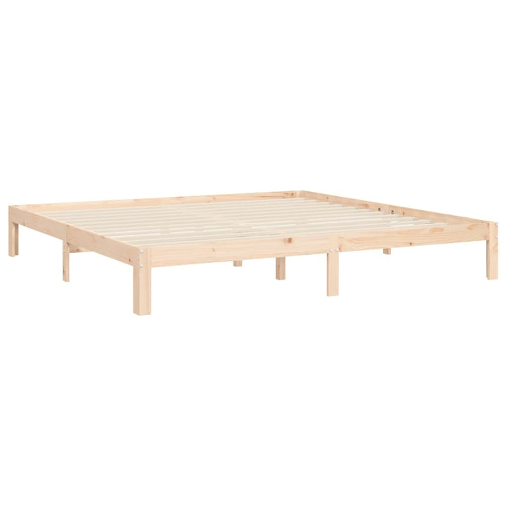 sengeramme uden madras 200x200 cm massivt fyrretræ