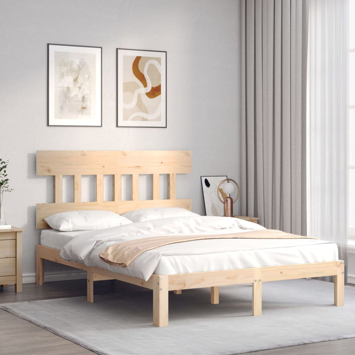 sengeramme med sengegavl Small Double massivt træ