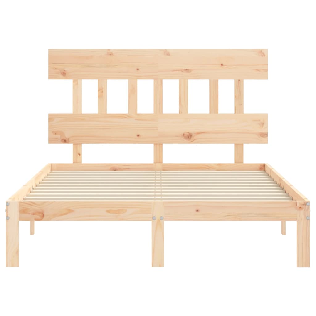 sengeramme med sengegavl Small Double massivt træ