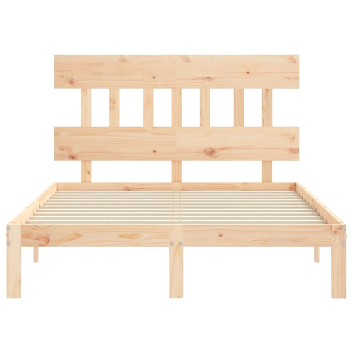 sengeramme med sengegavl Small Double massivt træ
