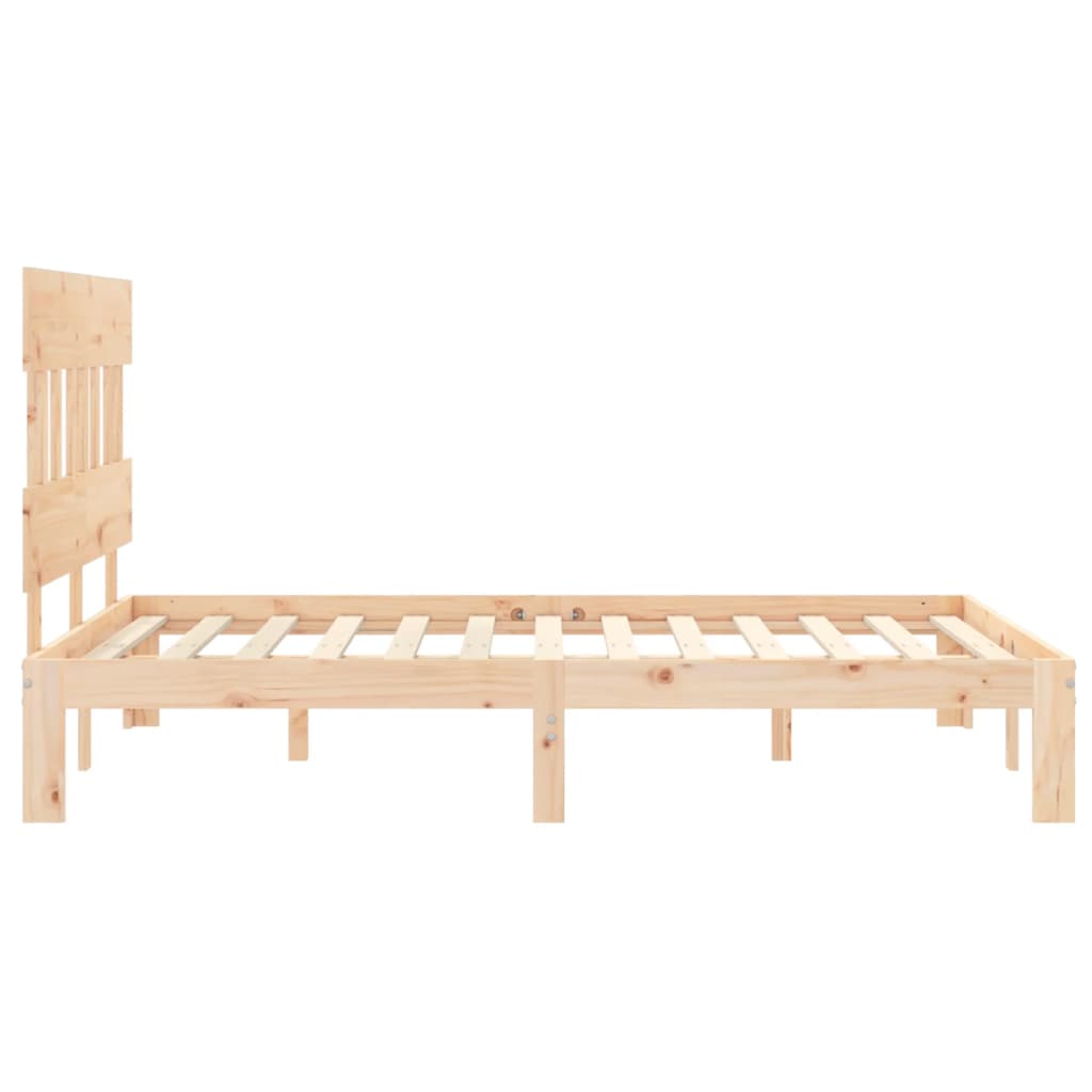 sengeramme med sengegavl Small Double massivt træ