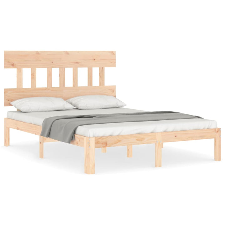 sengeramme uden madras 140x190 cm massivt fyrretræ