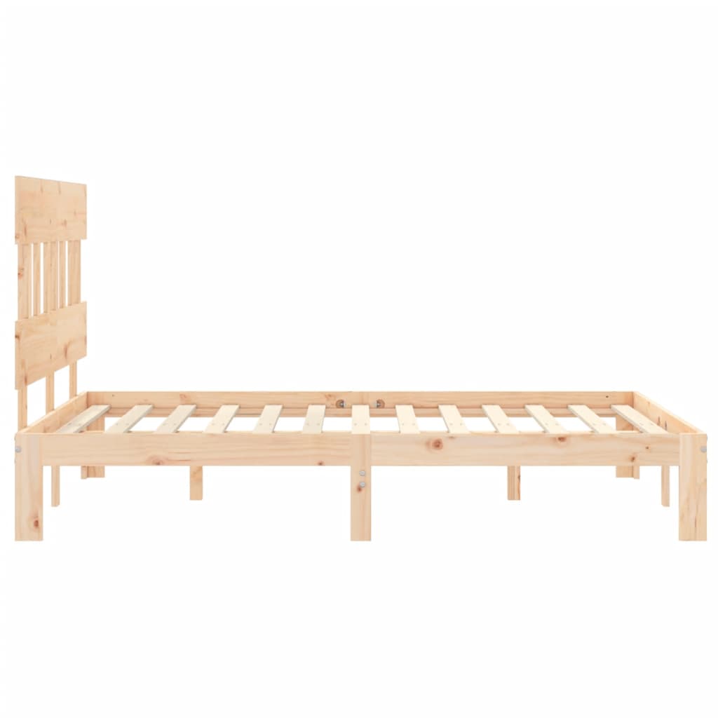 sengeramme uden madras 140x200 cm massivt fyrretræ