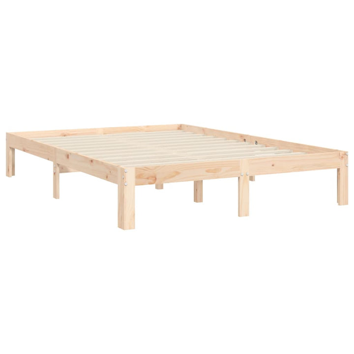 sengeramme uden madras 140x200 cm massivt fyrretræ