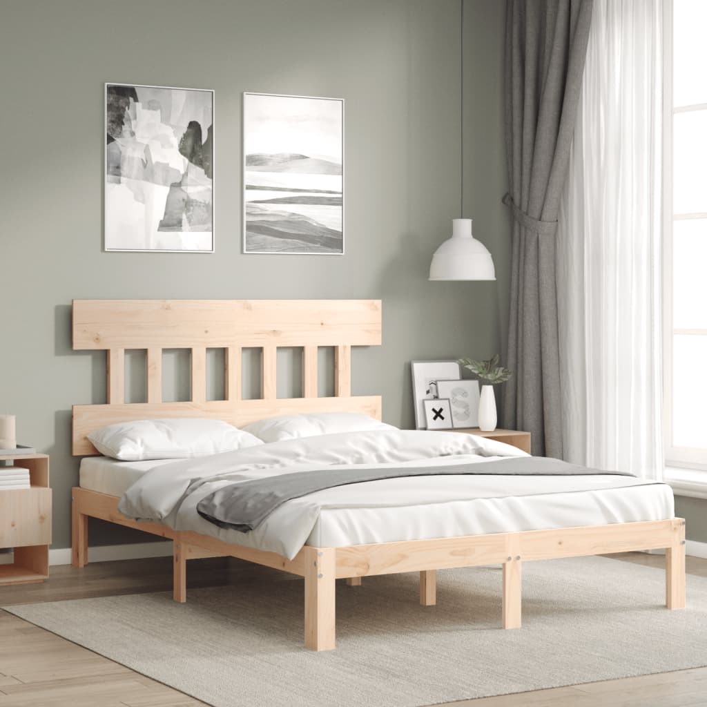 sengeramme uden madras 140x200 cm massivt fyrretræ