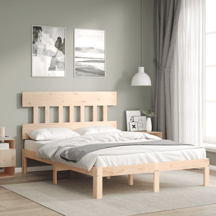 sengeramme uden madras 140x200 cm massivt fyrretræ