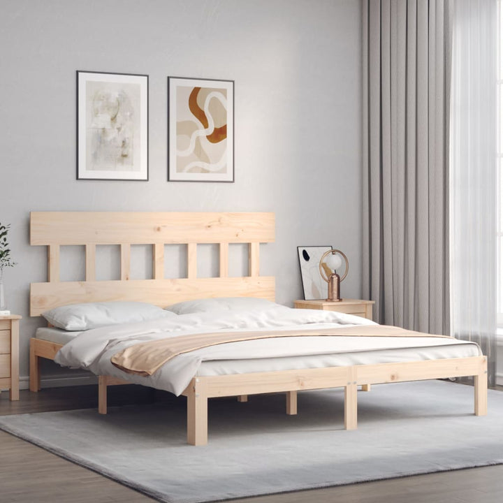 sengeramme uden madras 160x200 cm massivt fyrretræ