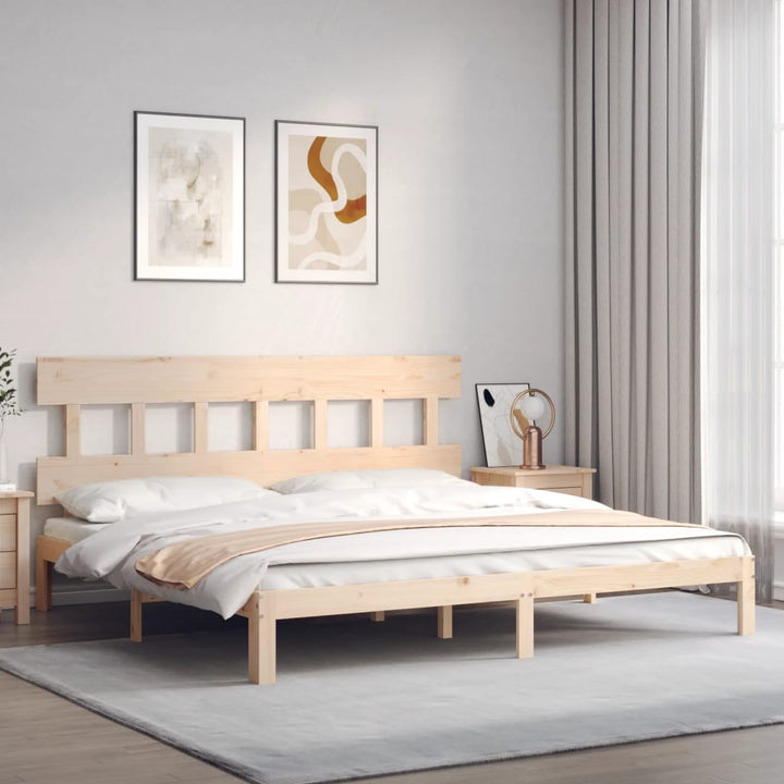 sengeramme uden madras 200x200 cm massivt fyrretræ