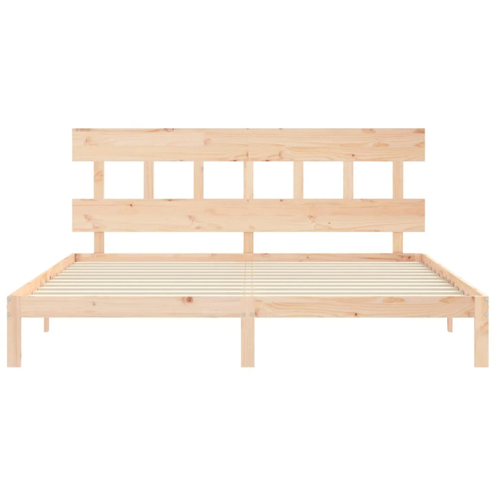 sengeramme uden madras 200x200 cm massivt fyrretræ