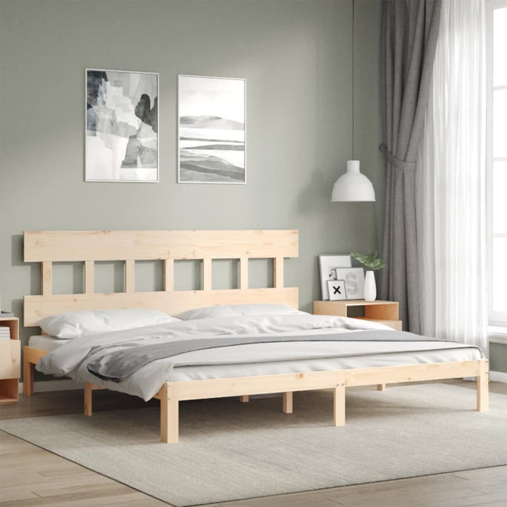 sengeramme uden madras 200x200 cm massivt fyrretræ