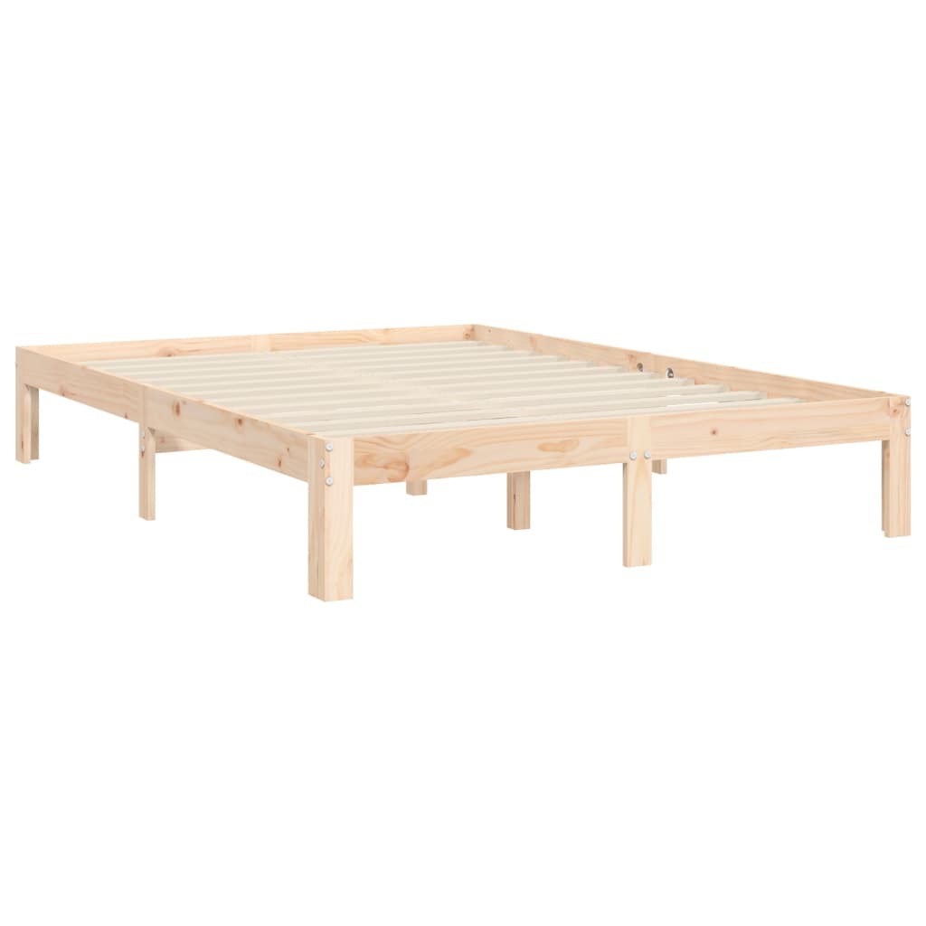 sengeramme med sengegavl Small Double massivt træ